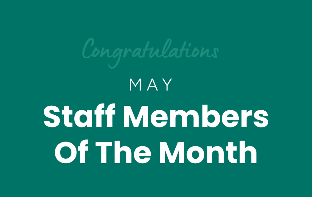 congratulations may staff members of the month