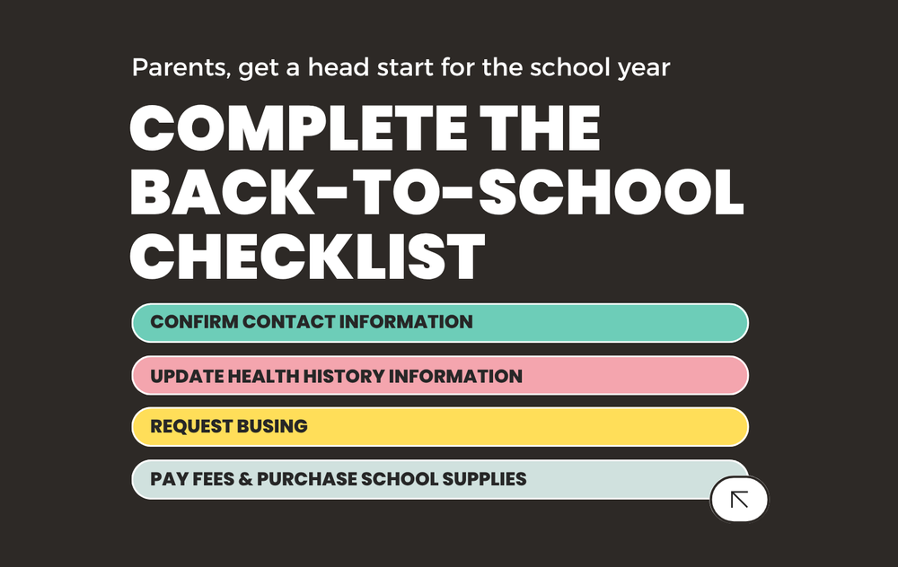 text: complete the back to school checklist