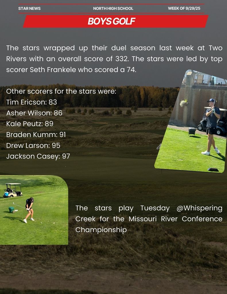 Boys Golf update