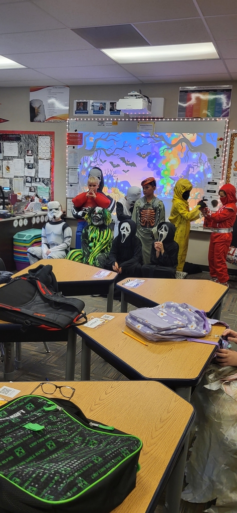 Students enjoying their classroom parties.