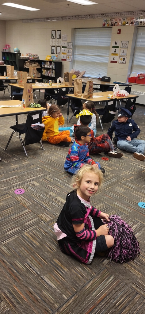 Students enjoying their classroom parties.