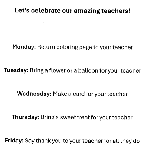 Teacher appreciation week