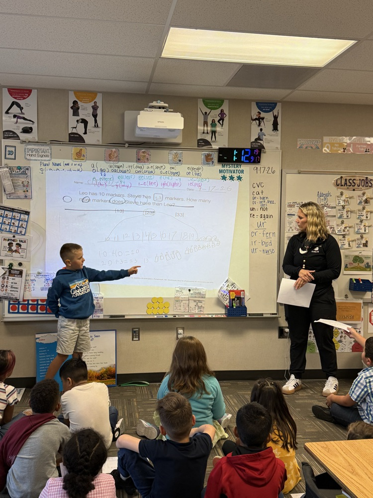 Sharing our math brain thinking during daily BFF (Building Fact Fluency) practice