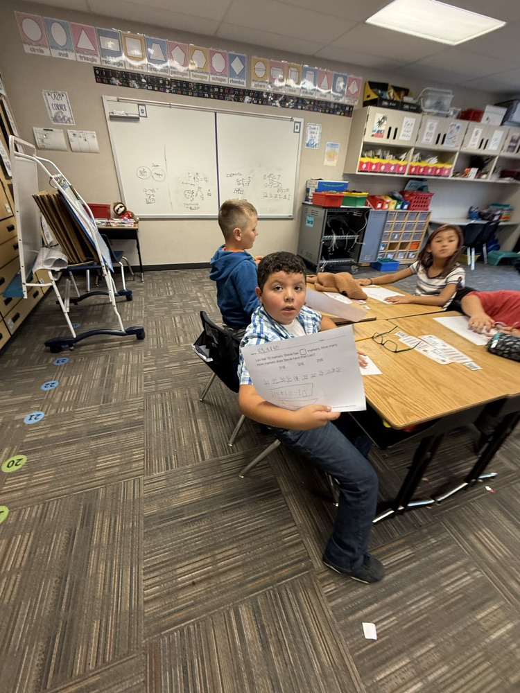 Sharing our math brain thinking during daily BFF (Building Fact Fluency) practice