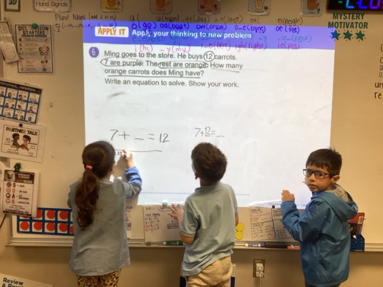 math vertical white board spaces.