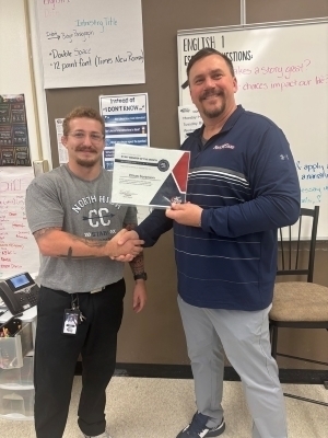 Ethan Sorenson poses with Brant Bemus