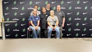 Melinda Karges, Cory Paronto, Jean Guiterrez, George Davis, Luc Jensen, and Kyle Dorsey pose as a team