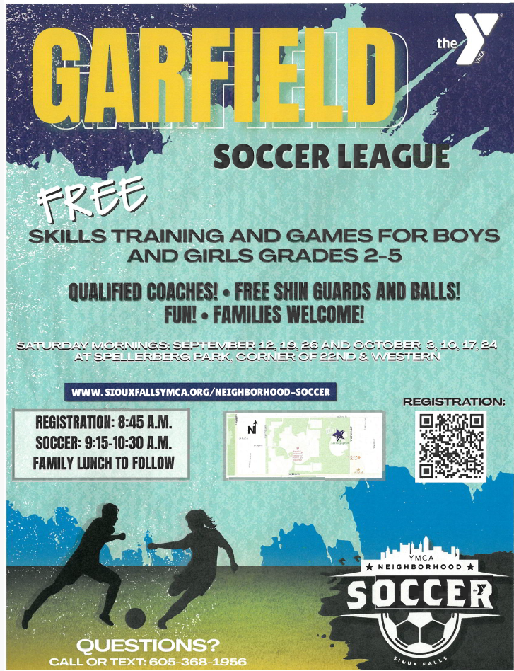 Flyer for Garfield Soccer League