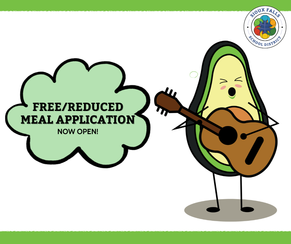 Free/Reduced Application for 25-26 School Year is OPEN! Complete TODAY!