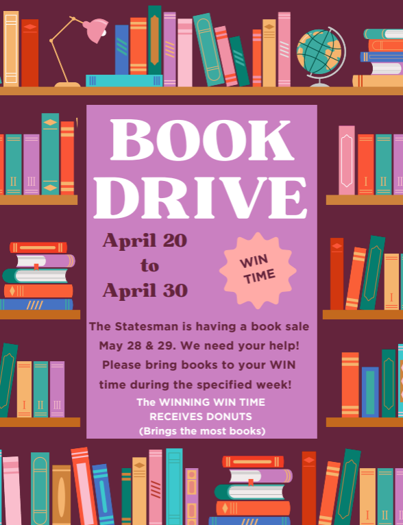 Statesman Book Drive Poster