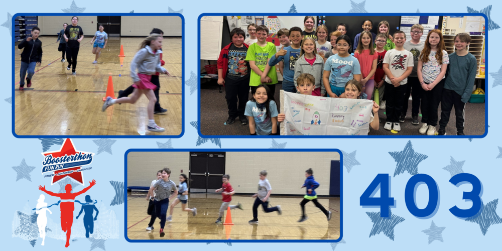 Room 403 soared, their energy high, Fun Run heroes reaching the sky! Thank you for your donation to our school!