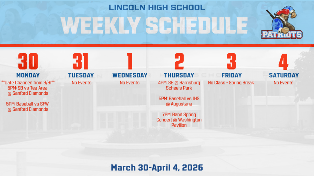 LHS Activities Calendar