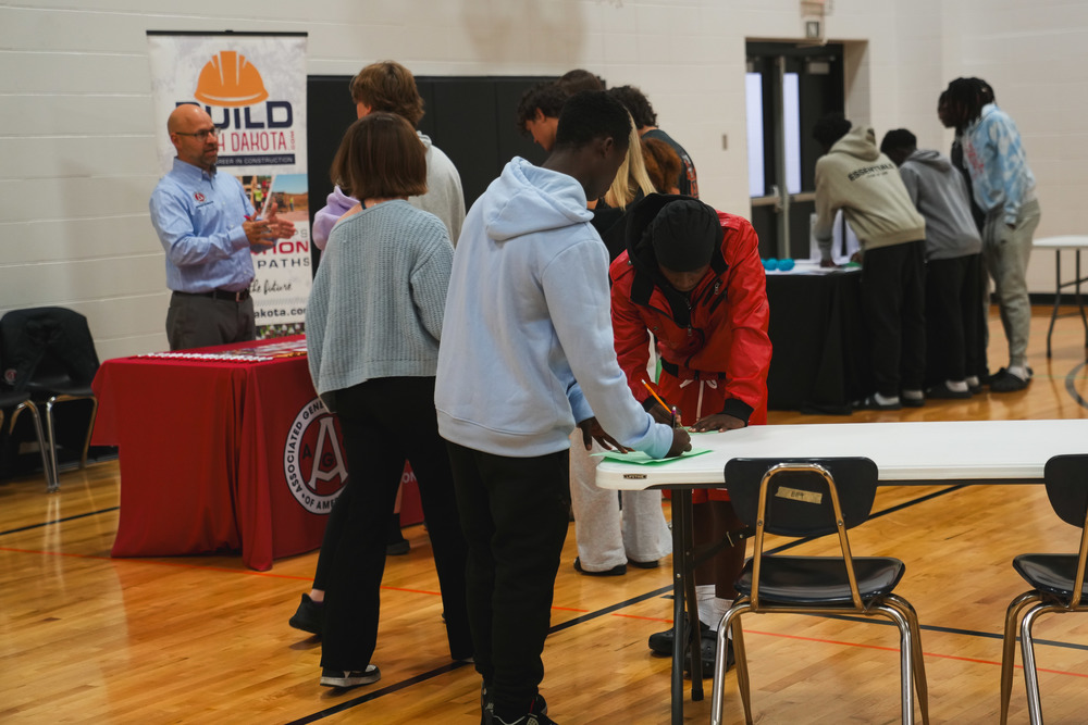 Students attend a college and career fair