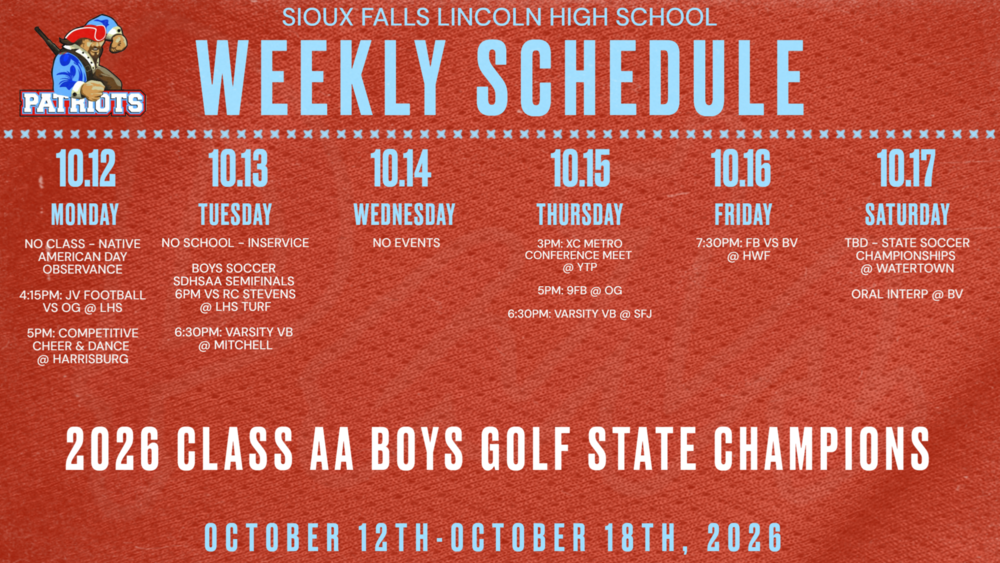 Weekly Activity Calendar