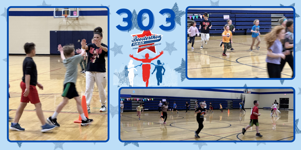 Room 303 ran, with spirit so bright, Fun Run legends, they took flight! Thank you for donating to our school!