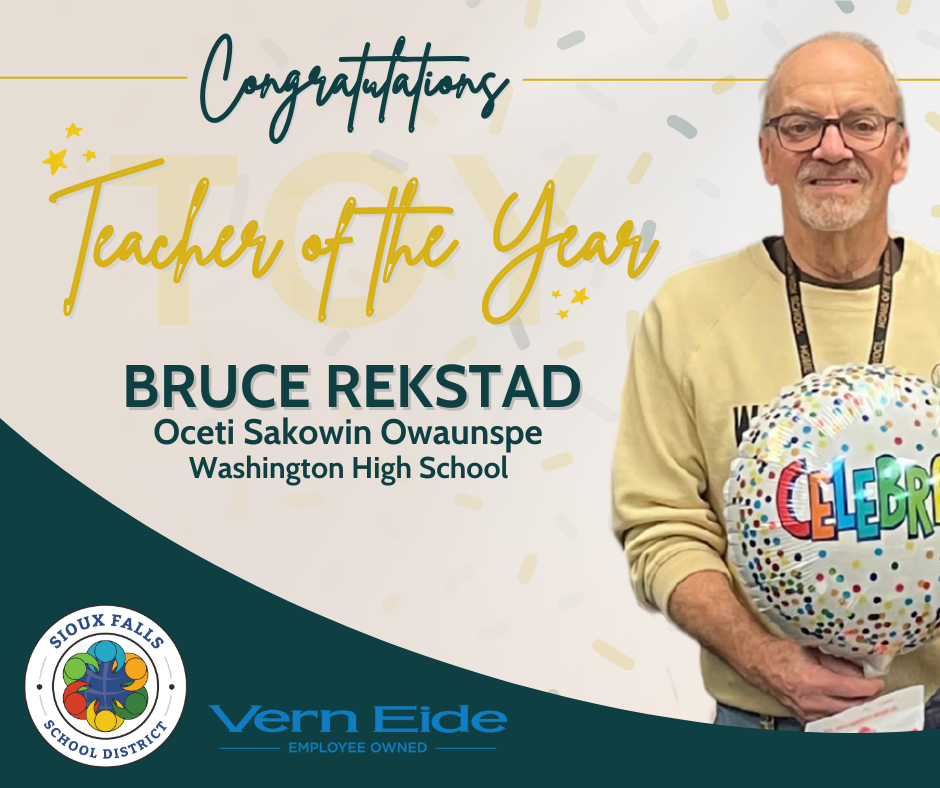 Bruce Rekstad Teacher of the Year Winner