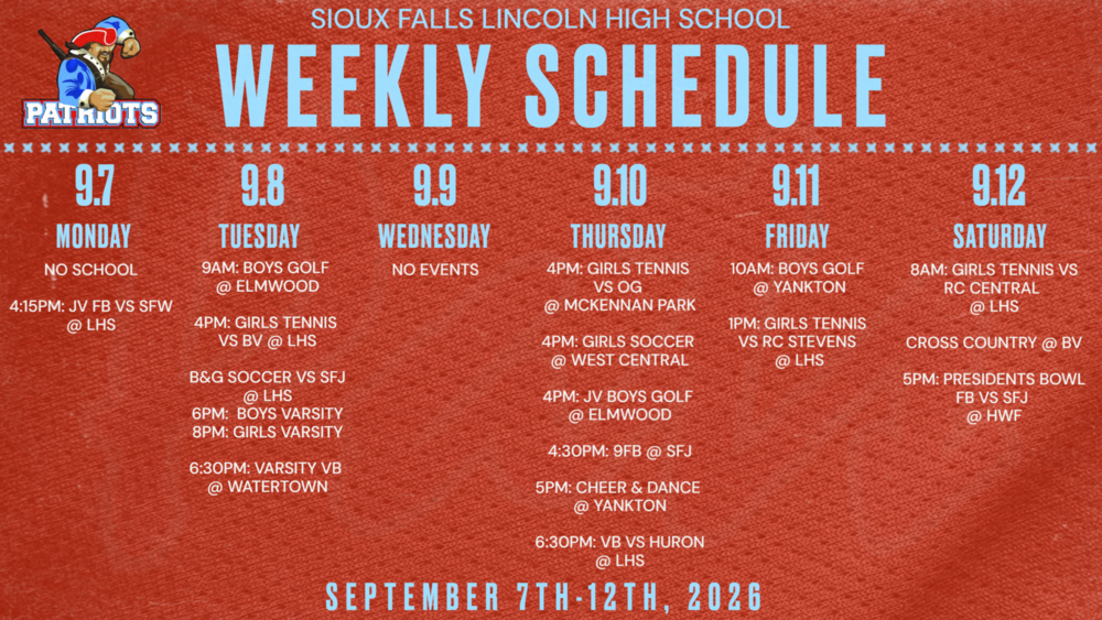LHS Activities Calendar