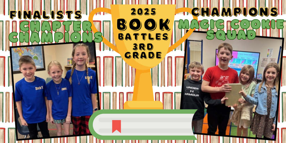 3rd Grade Book Battles Finalists and Champions