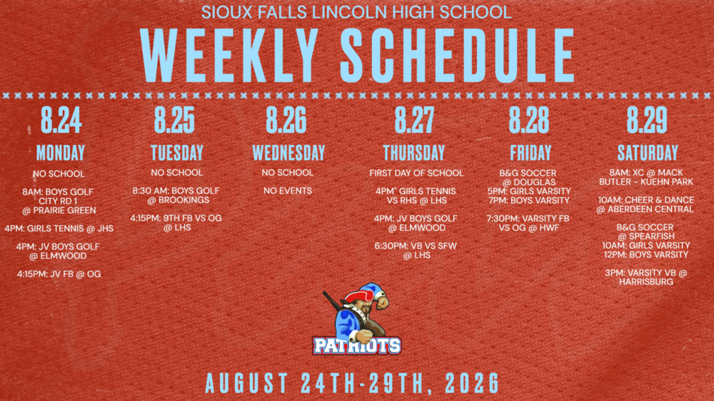 LHS Activities Calendar