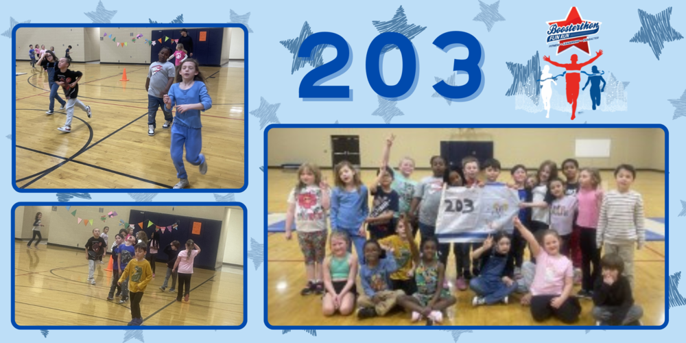 Room 203 flew, with speed and grace, Fun Run stars in every race! Thank You for donating to our school!