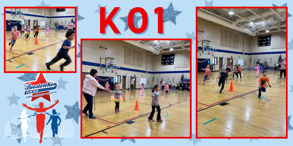 Classroom K01 is on the go, running laps and stealing the show! Harvey Dunn Tigers roar with glee, as kids race around with energy! Thank You for donating to our school!