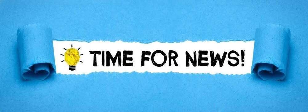 Time for news sign.