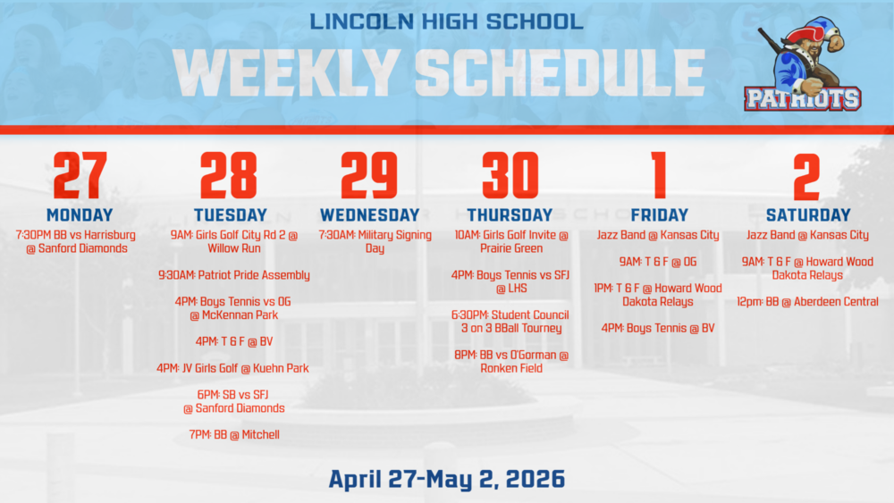 LHS Activities Calendar