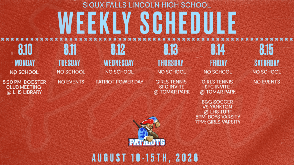 Weekly Schedule