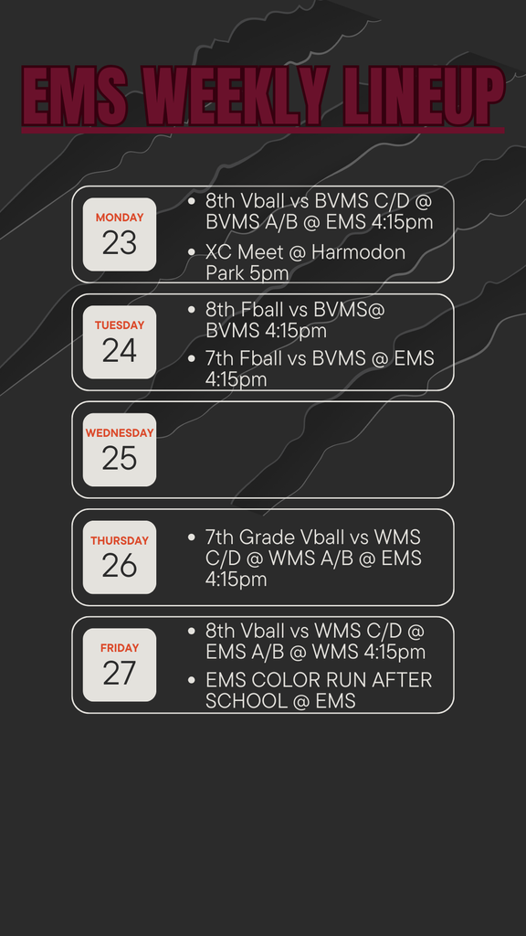 weekly lineup