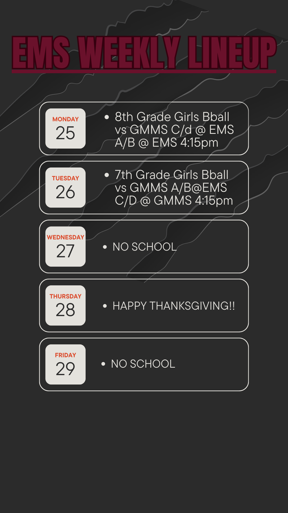 weekly lineup