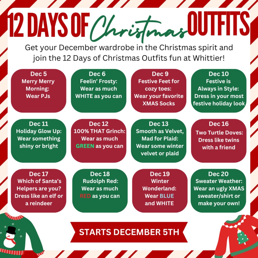 12 Days of Christmas Outfits at Whittier