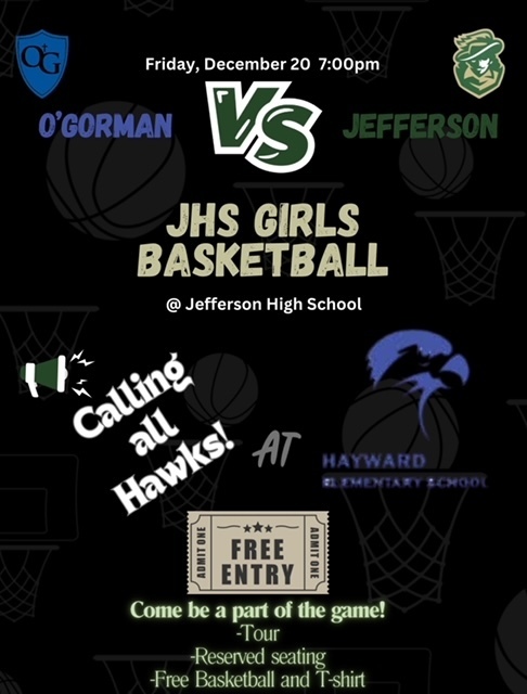Jefferson Girls BB home game against OG on Friday night