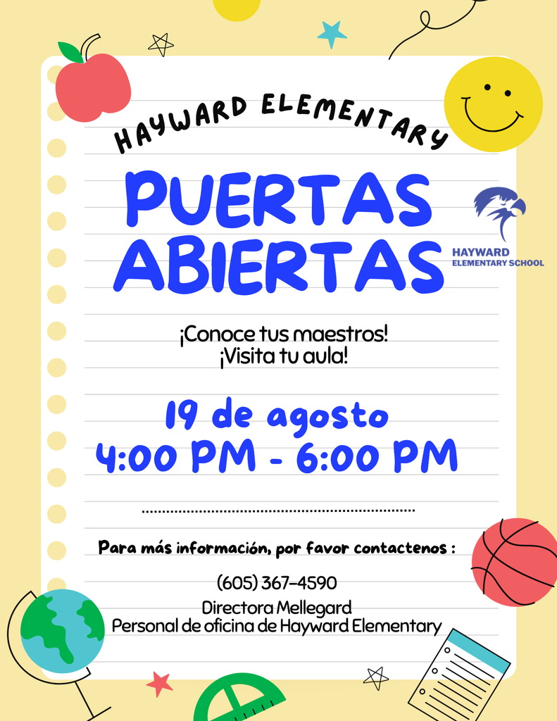 Open house announcement - Spanish
