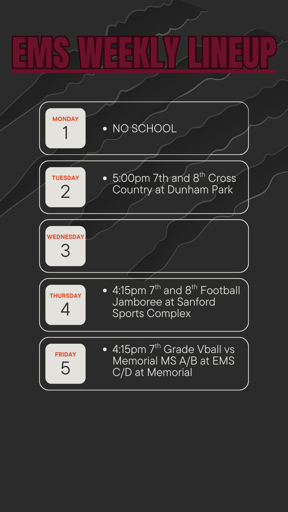 weekly lineup 