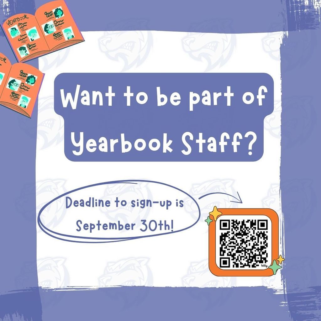 Deadline to sign up for yearbook staff is September 30th