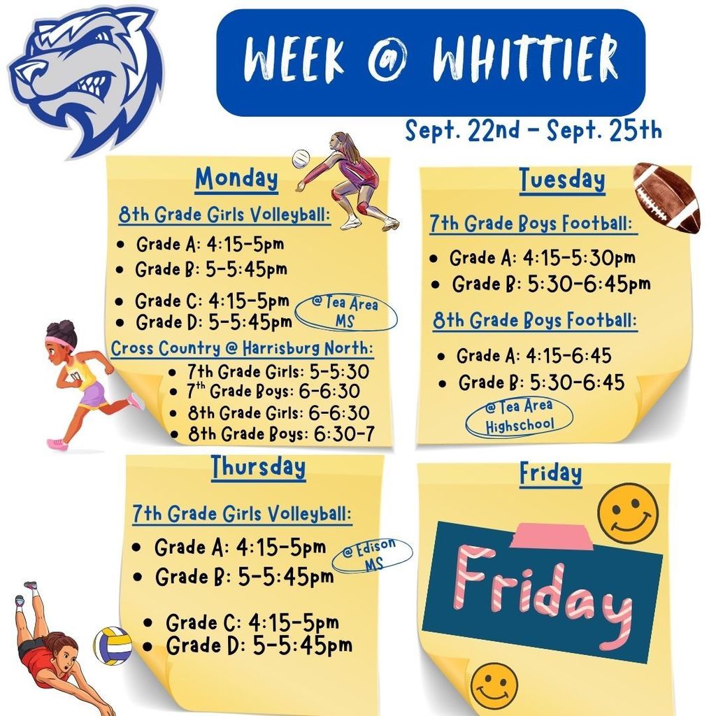 Week @ Whitter: Sept. 22nd-Sept 25th