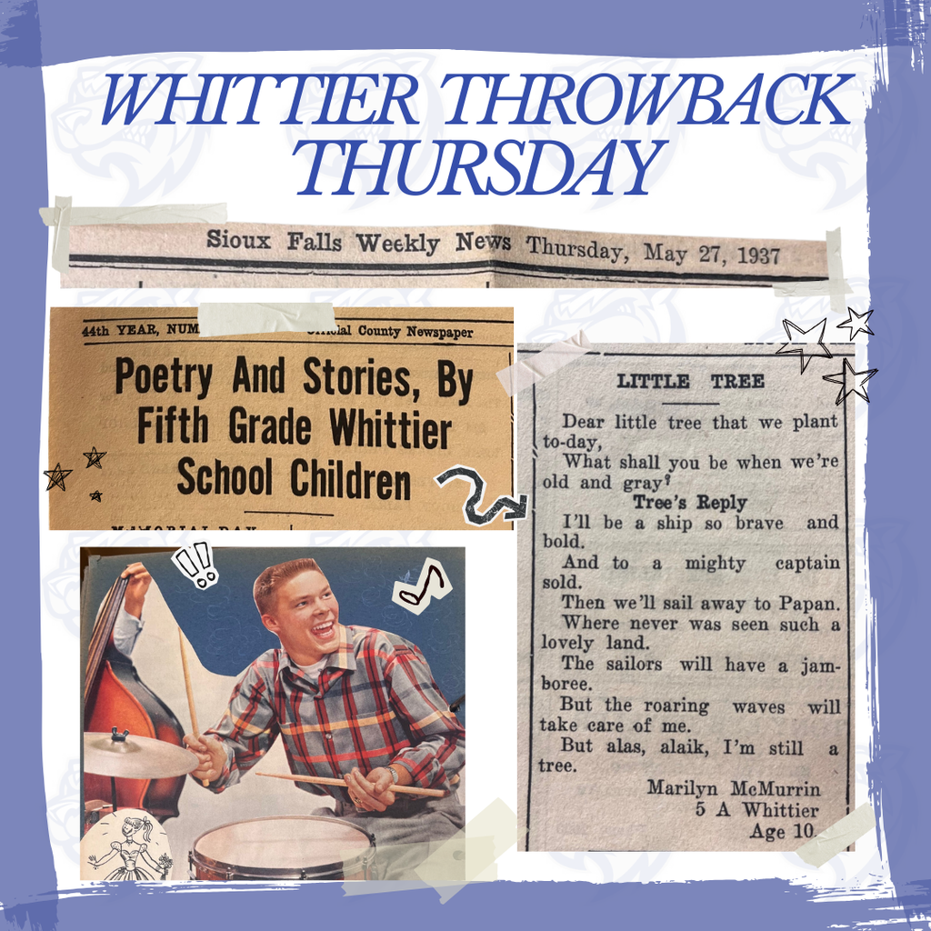 Whittier Throwback Thursday: Poetry from Whittier Fifth Grade students in 1937