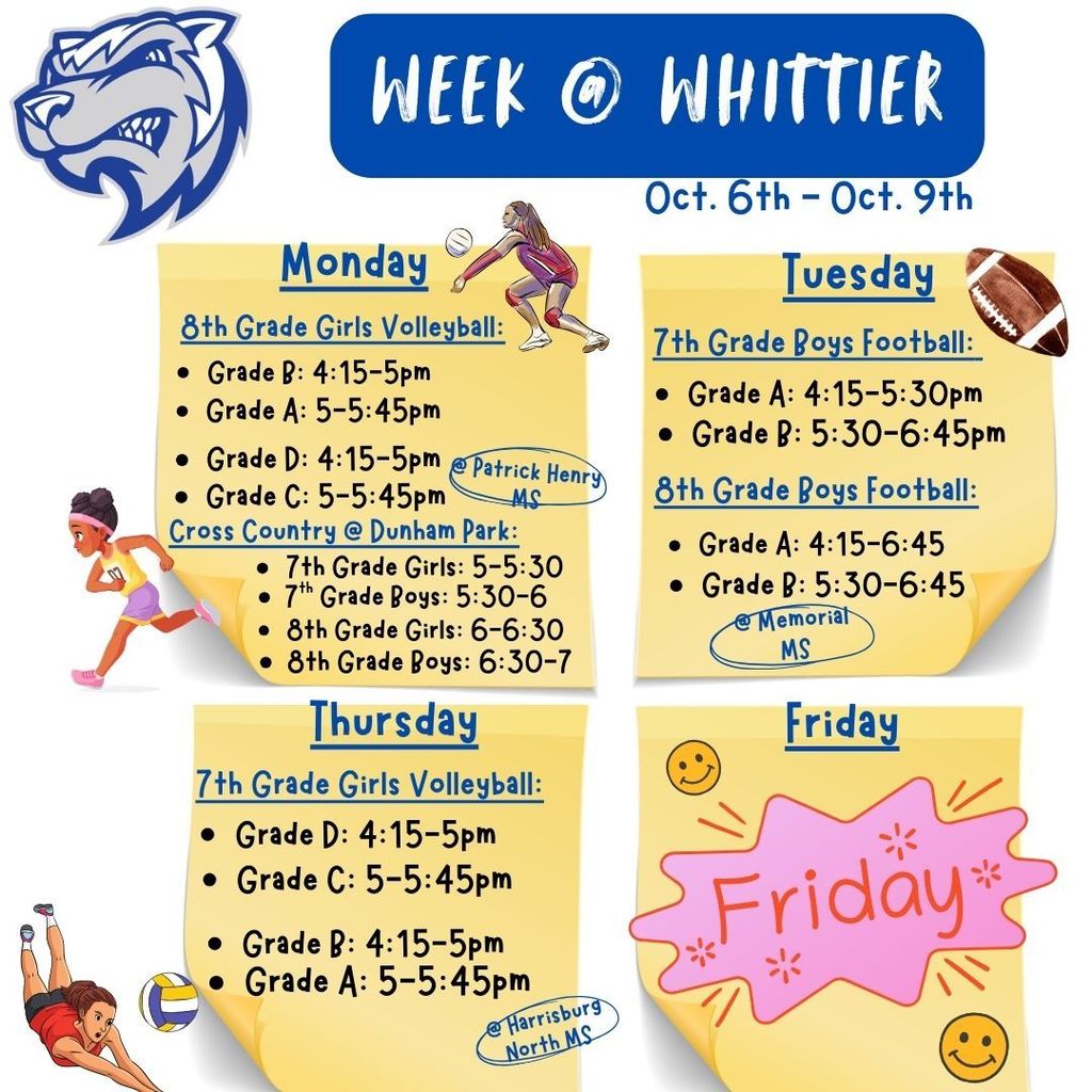Week @ Whittier: Oct. 6th-Oct.9th