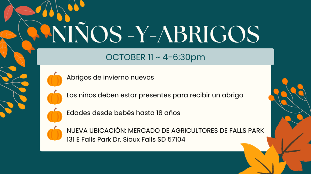 Evento anual de abrigos Kidz-N-Coats para niños desde bebés hasta 18 años de edad el 11 de octubre