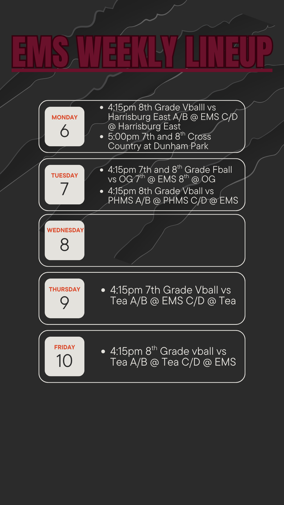 weekly lineup 