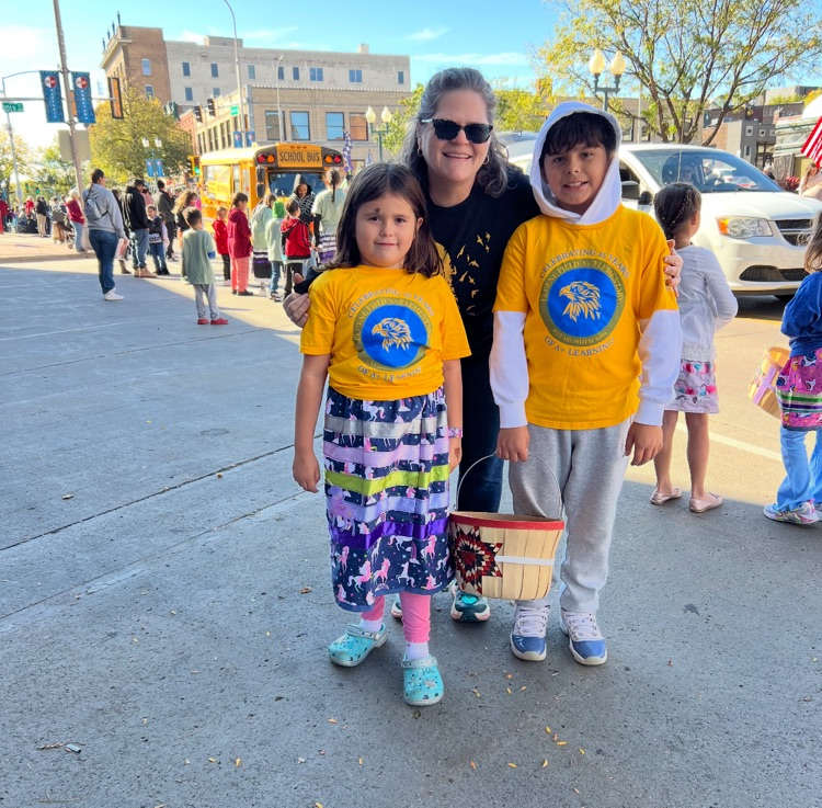 EFA+ students at the Native American day parade