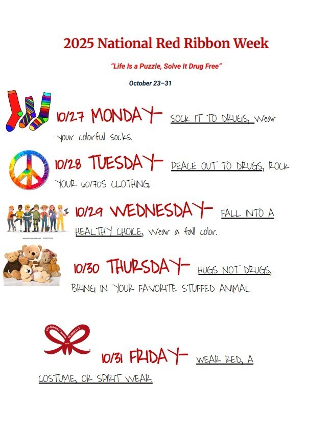 Red Ribbon Week Dress Up Days