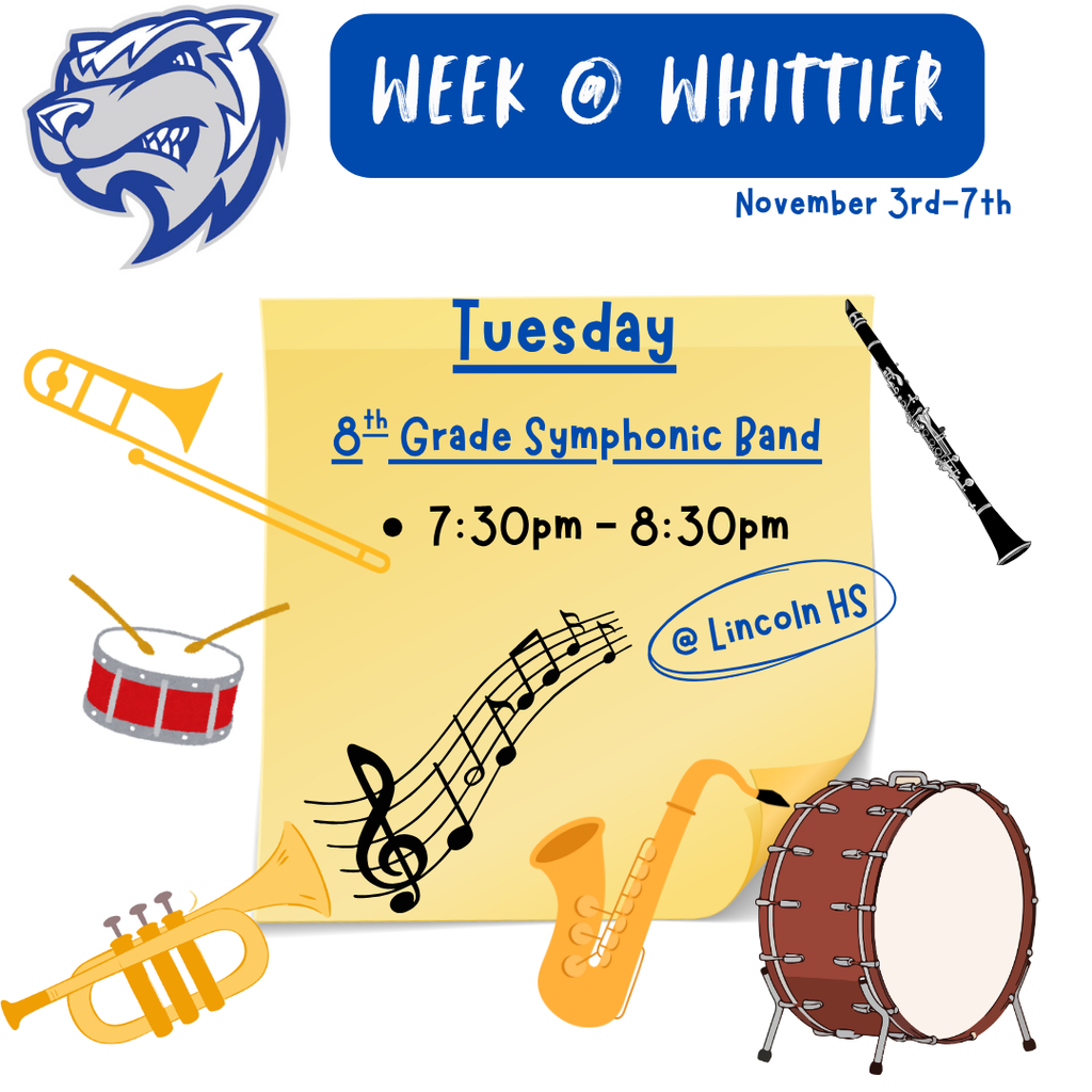 Week at Whittier November 3rd to November 7th.