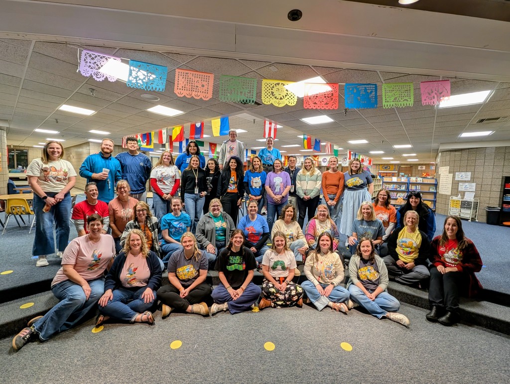 Hayward Staff wearing book shirts