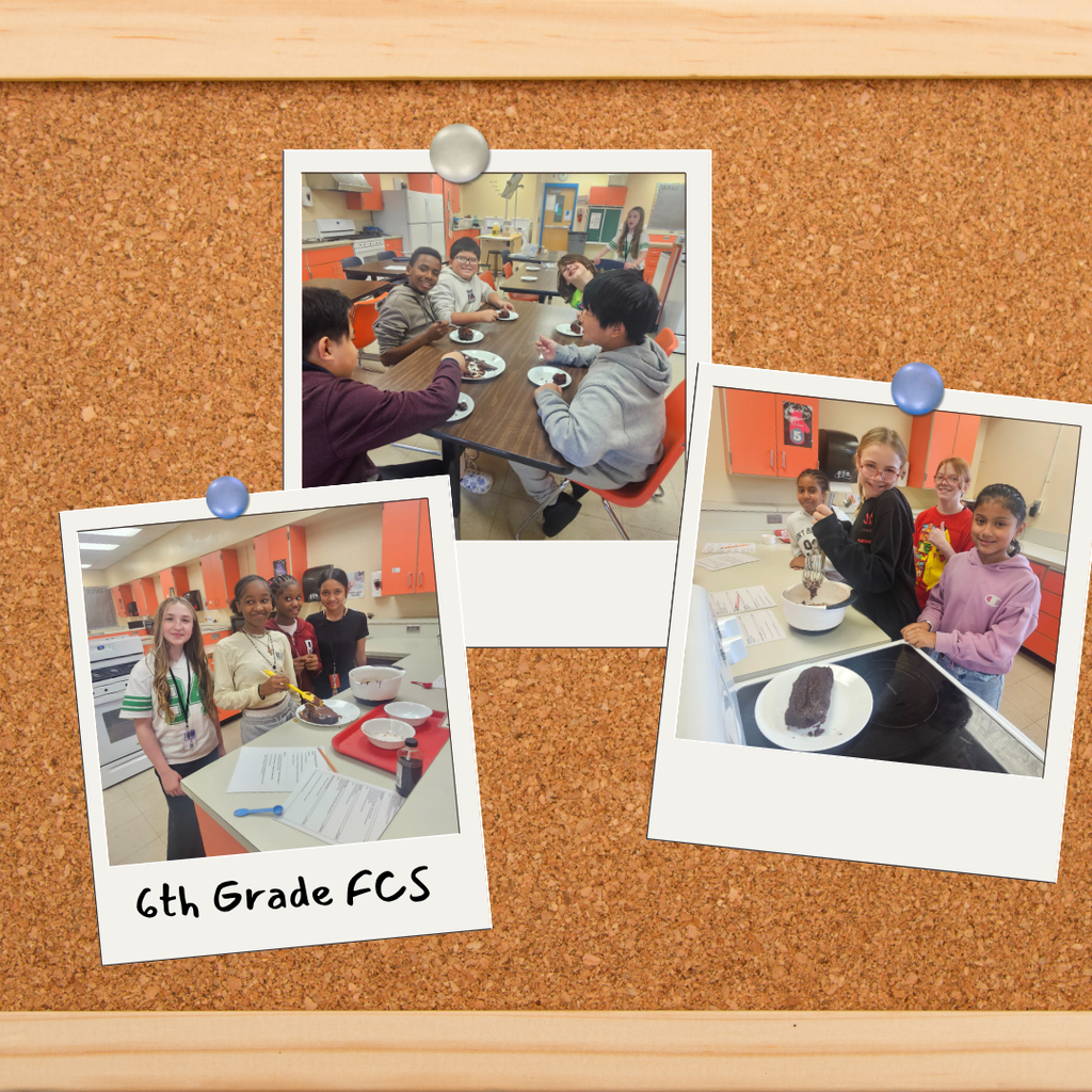 6th Grade FCS Students making chocolate cake.