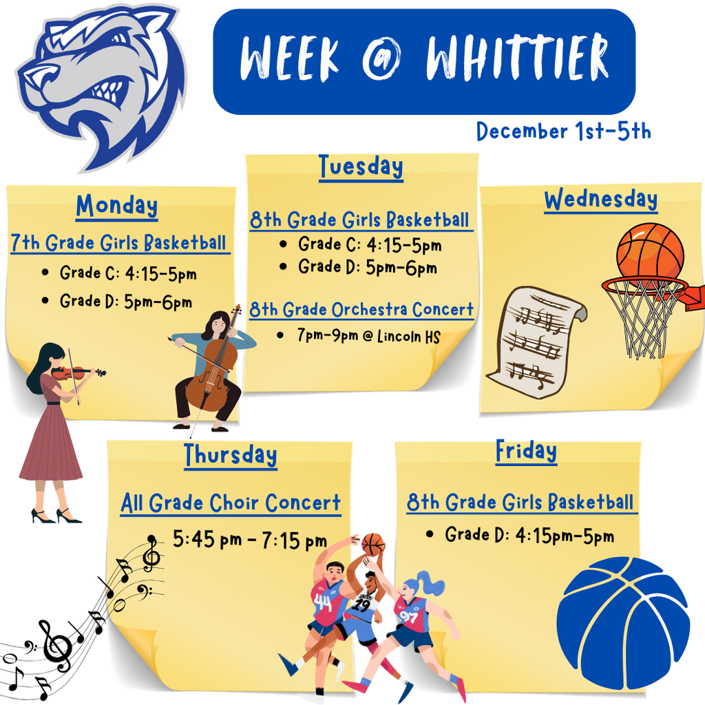 Week at Whittier 12/01 - 12/05