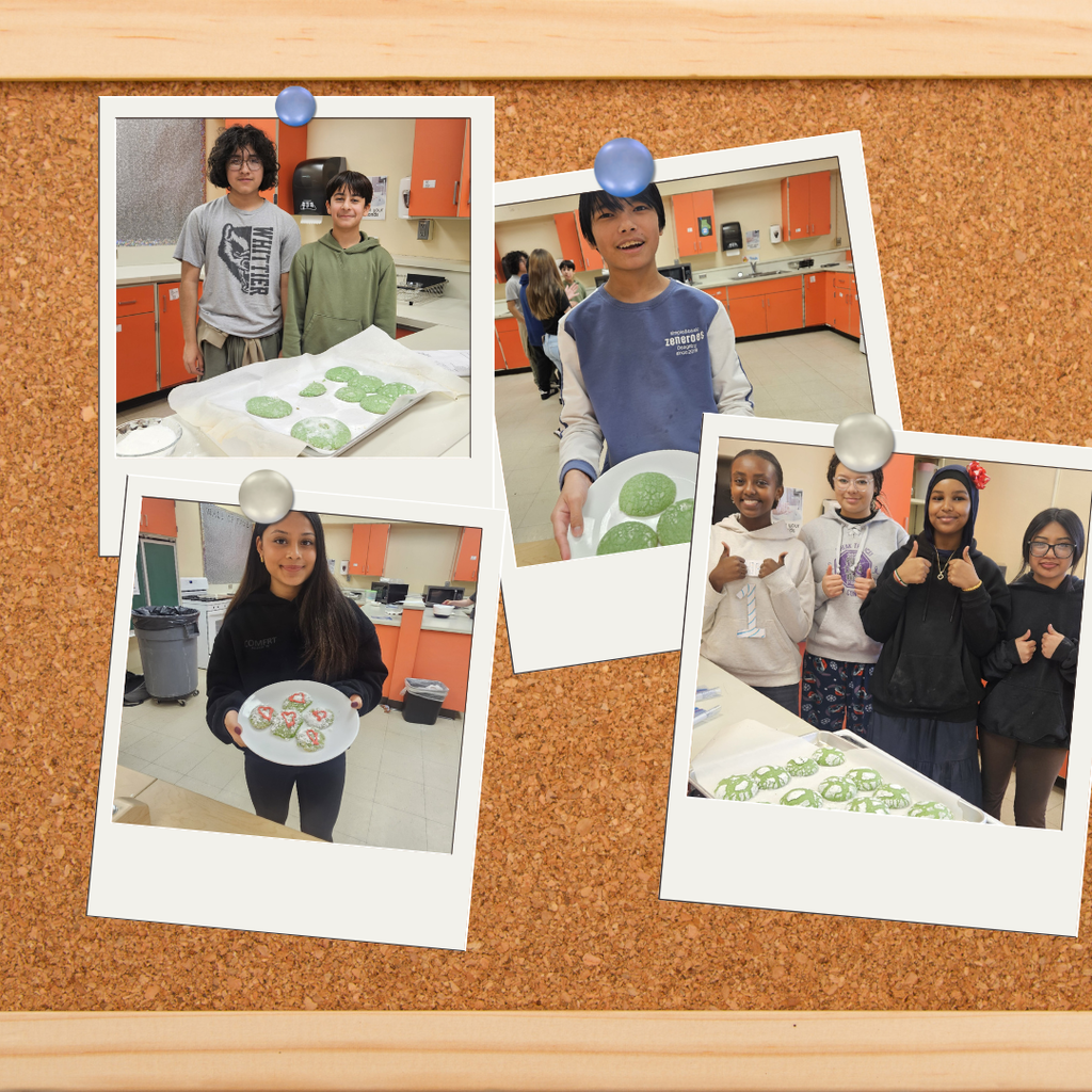 Students baking cookies