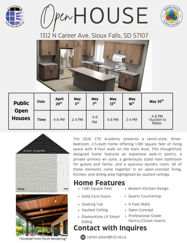 CTE Open House Dates