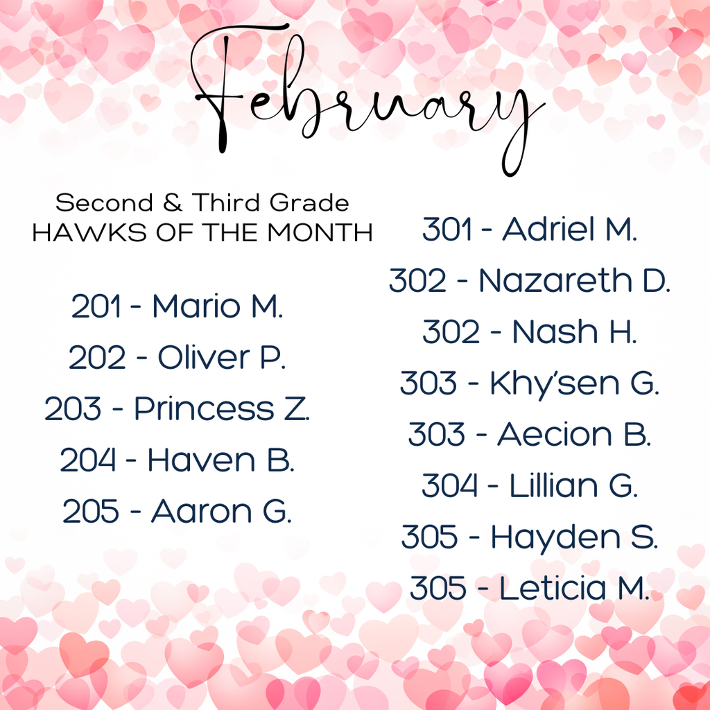 February Hawks of the Month