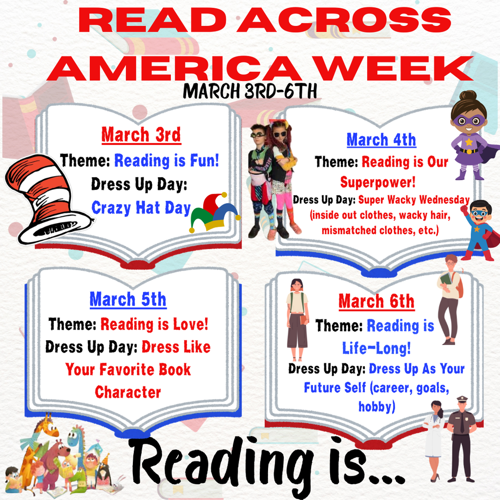 Read Across America Week Dress Up Days